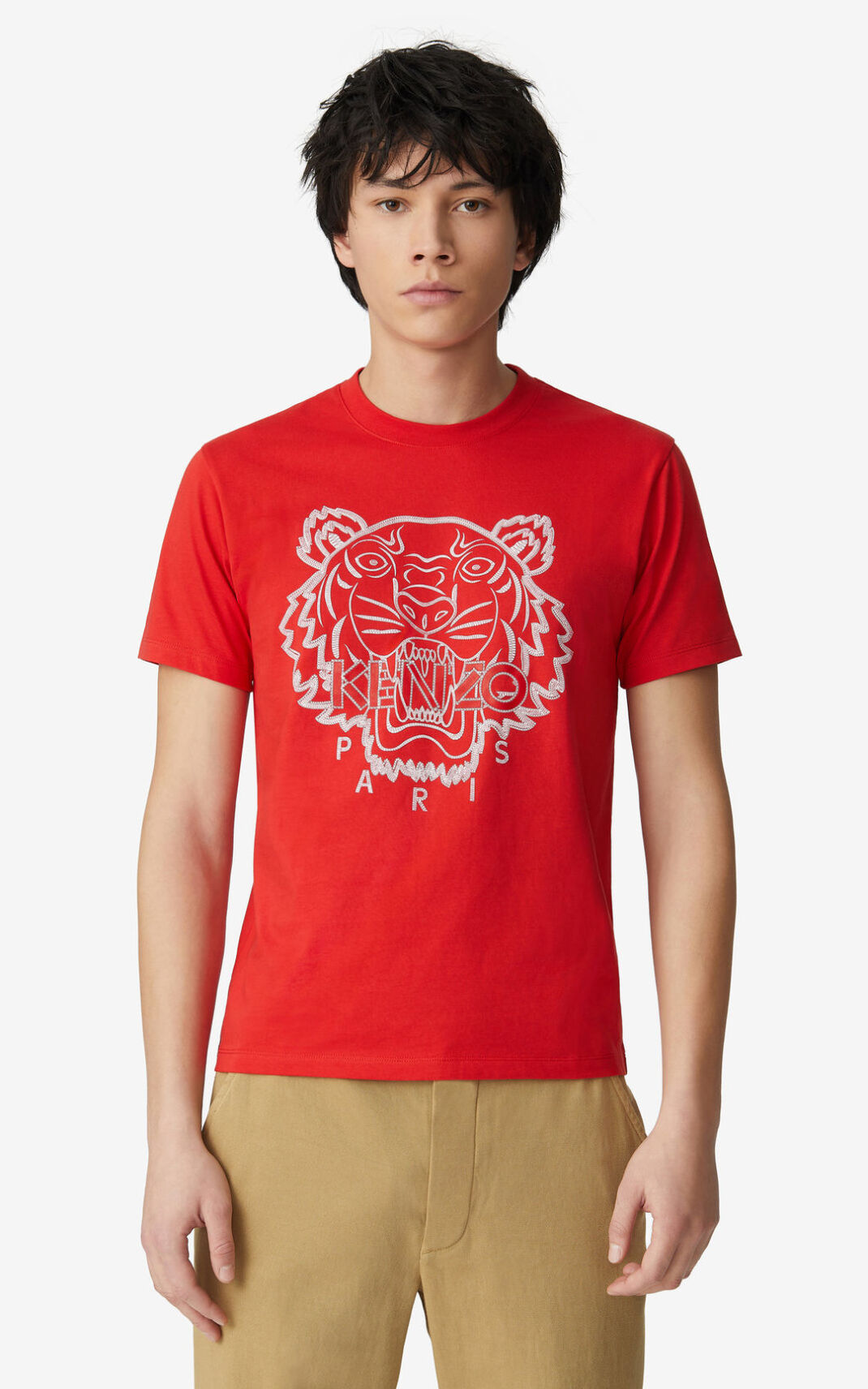 Camisetas Kenzo Tiger Hombre Rojas PCJ378621